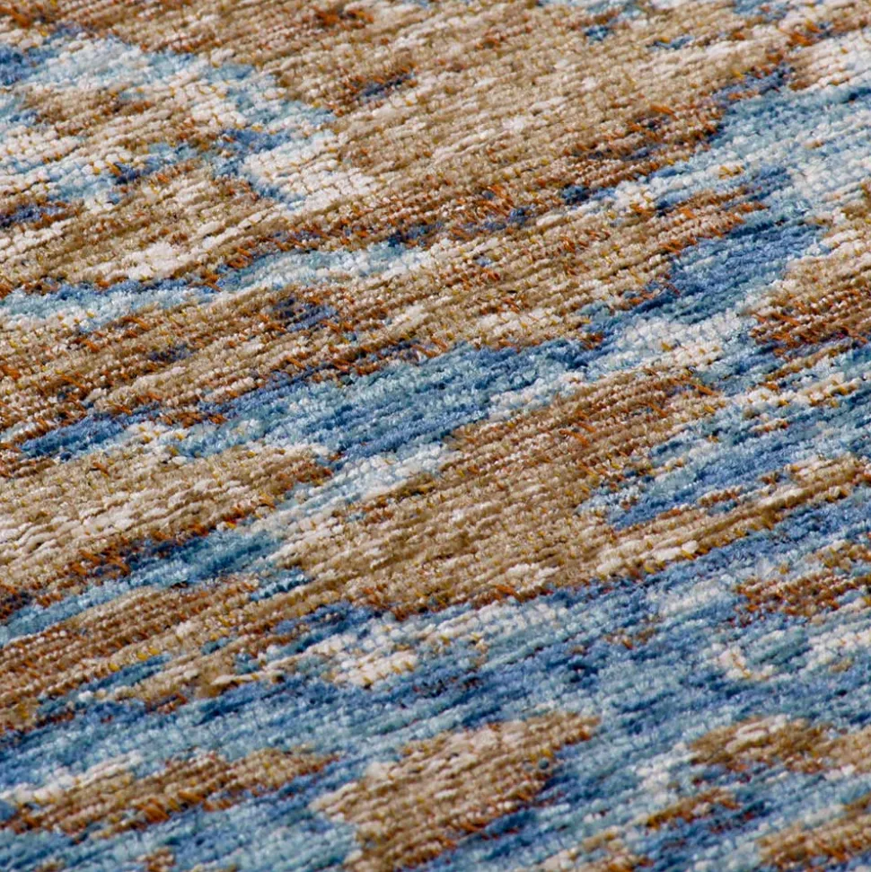 Ausgefallener Teppich in Blau und Beige - Cosenza