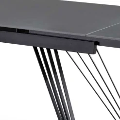 Ausziehbarer Esstisch in Dunkelgrau Keramik - Filios