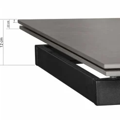 Ausziehbarer Esstisch in Dunkelgrau Keramik - Filios