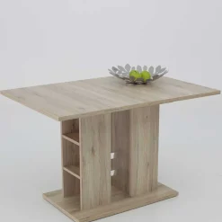 Ausziehbarer Esstisch mit Säulengestell Regal - Casbella