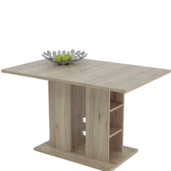 Ausziehbarer Esstisch mit Säulengestell Regal - Casbella