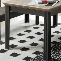 Ausziehbarer Landhaustisch in Dunkelgrau - Thumbs