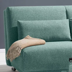 Ausziehsofa in Petrol & Eiche - Olzaia