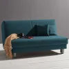 Ausziehsofa in Petrol Flachgewebe - Laberto