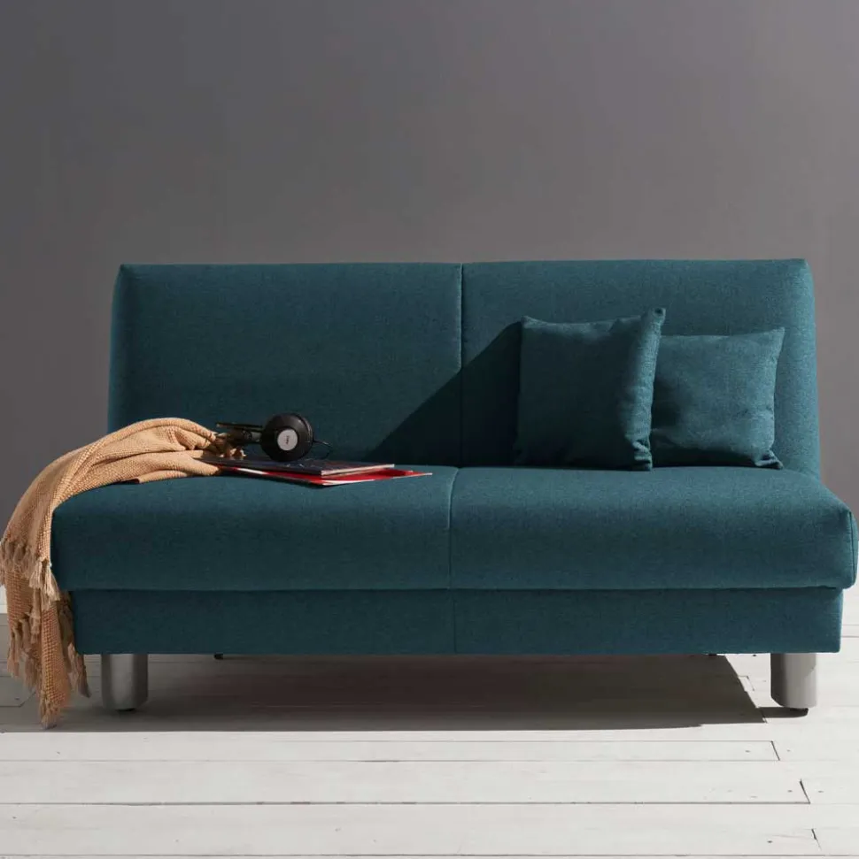Ausziehsofa in Petrol Flachgewebe - Laberto