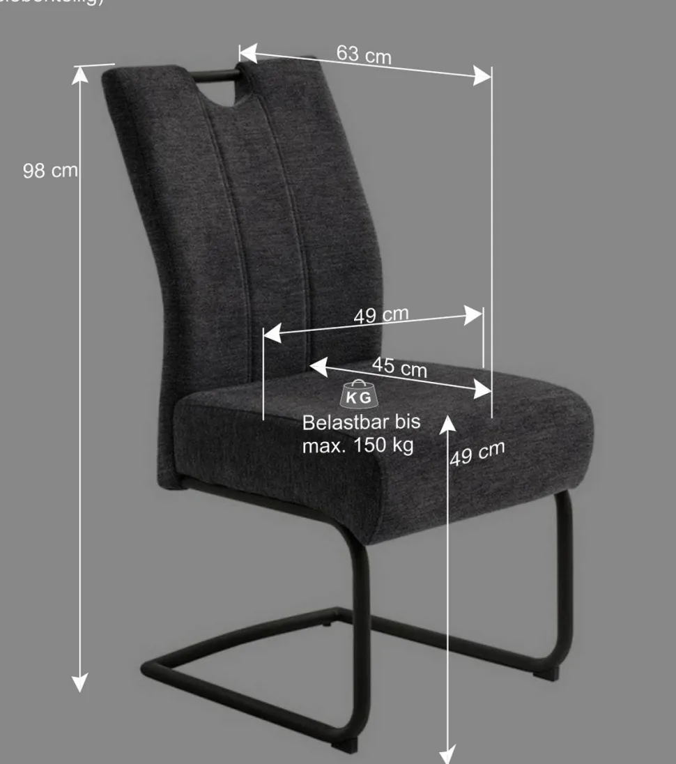Ausziehtisch & Freischwinger Kombi - Flacona (siebenteilig)