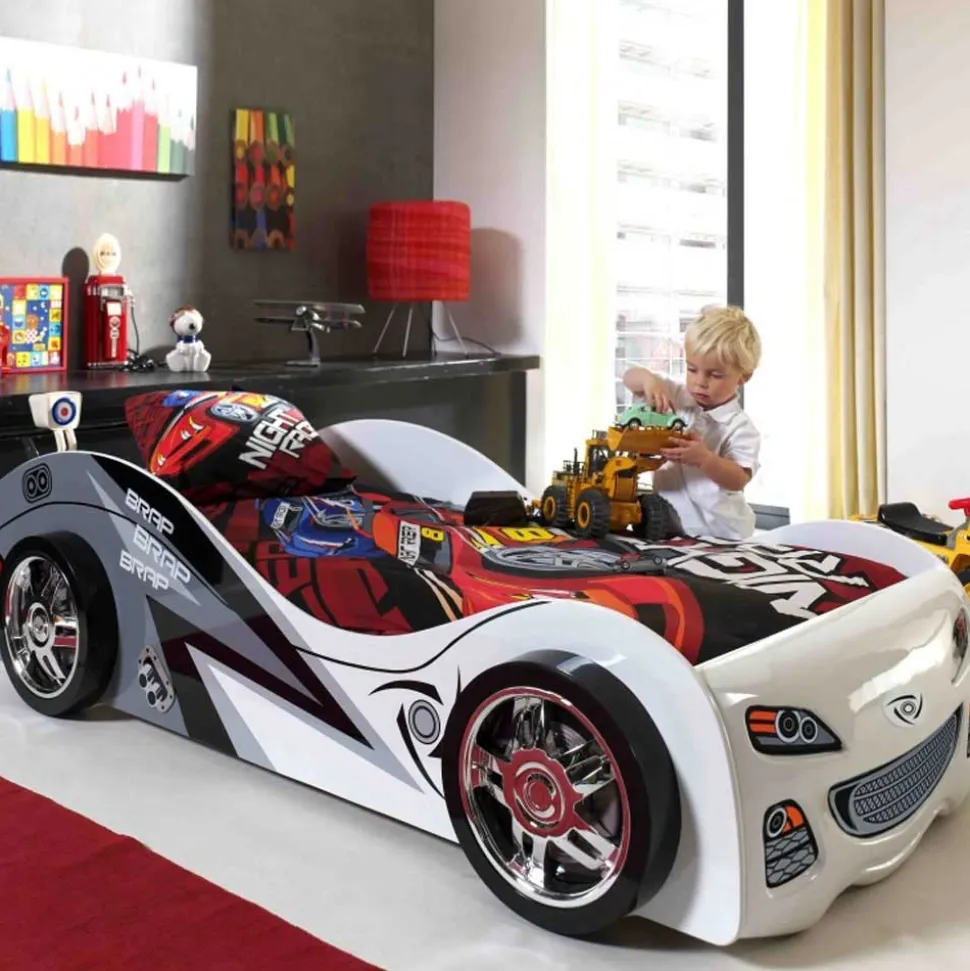 Autobett Station in Weiß