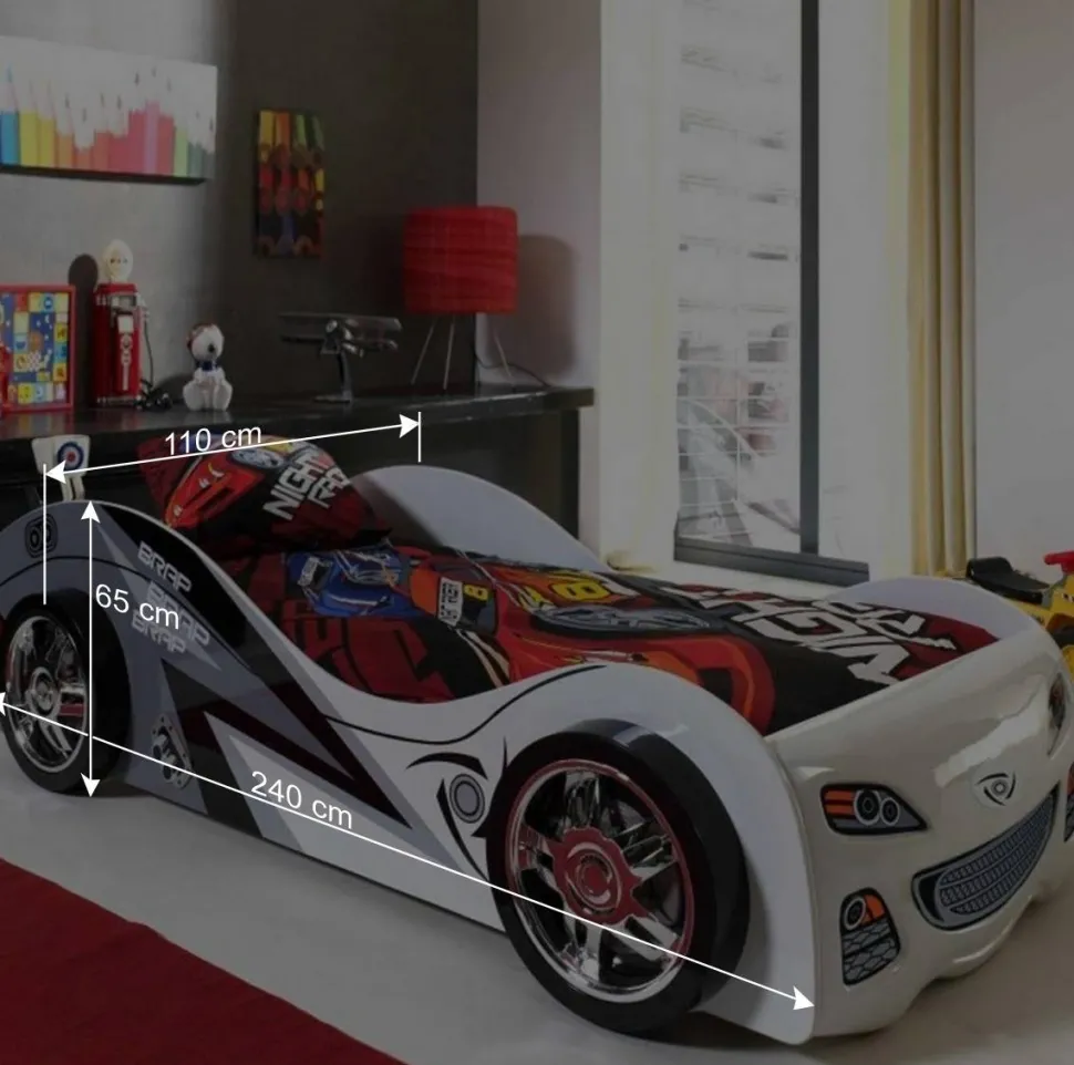 Autobett Station in Weiß