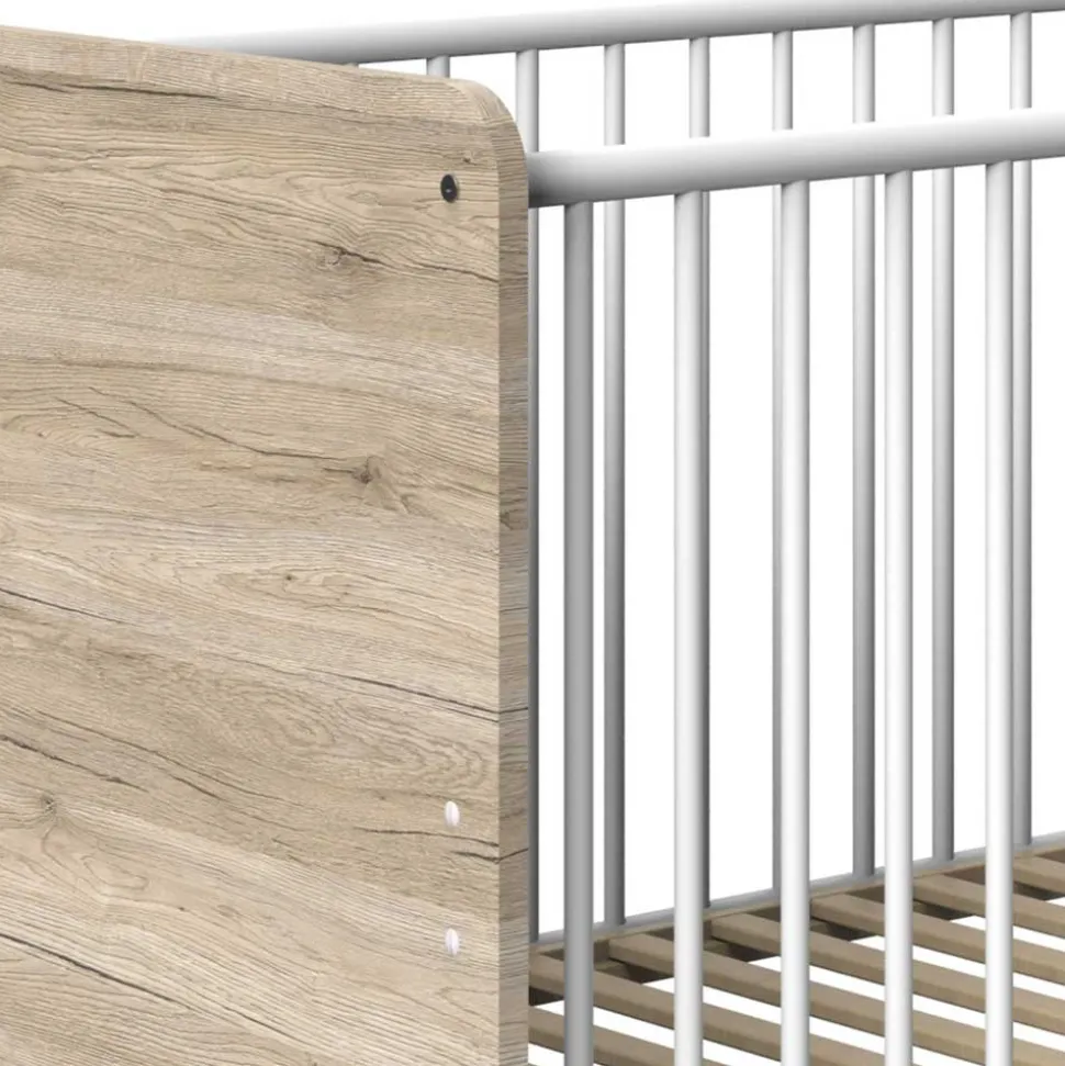 Babybett in Eiche San Remo & Weiß - Folio