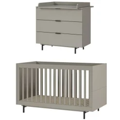 Babybett und Wickelkommode im Set - Suzanas (zweiteilig)