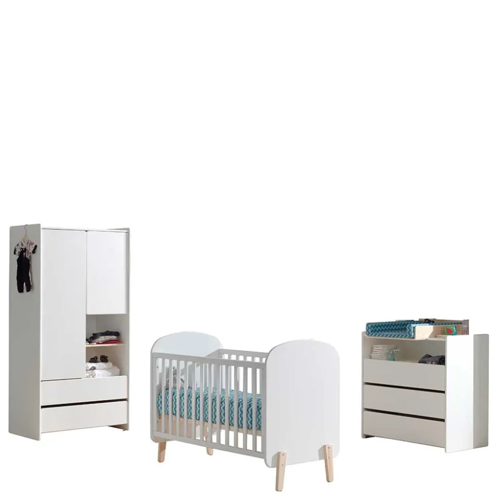 Babyzimmer Einrichtung Möbelset - Mauricia (dreiteilig)