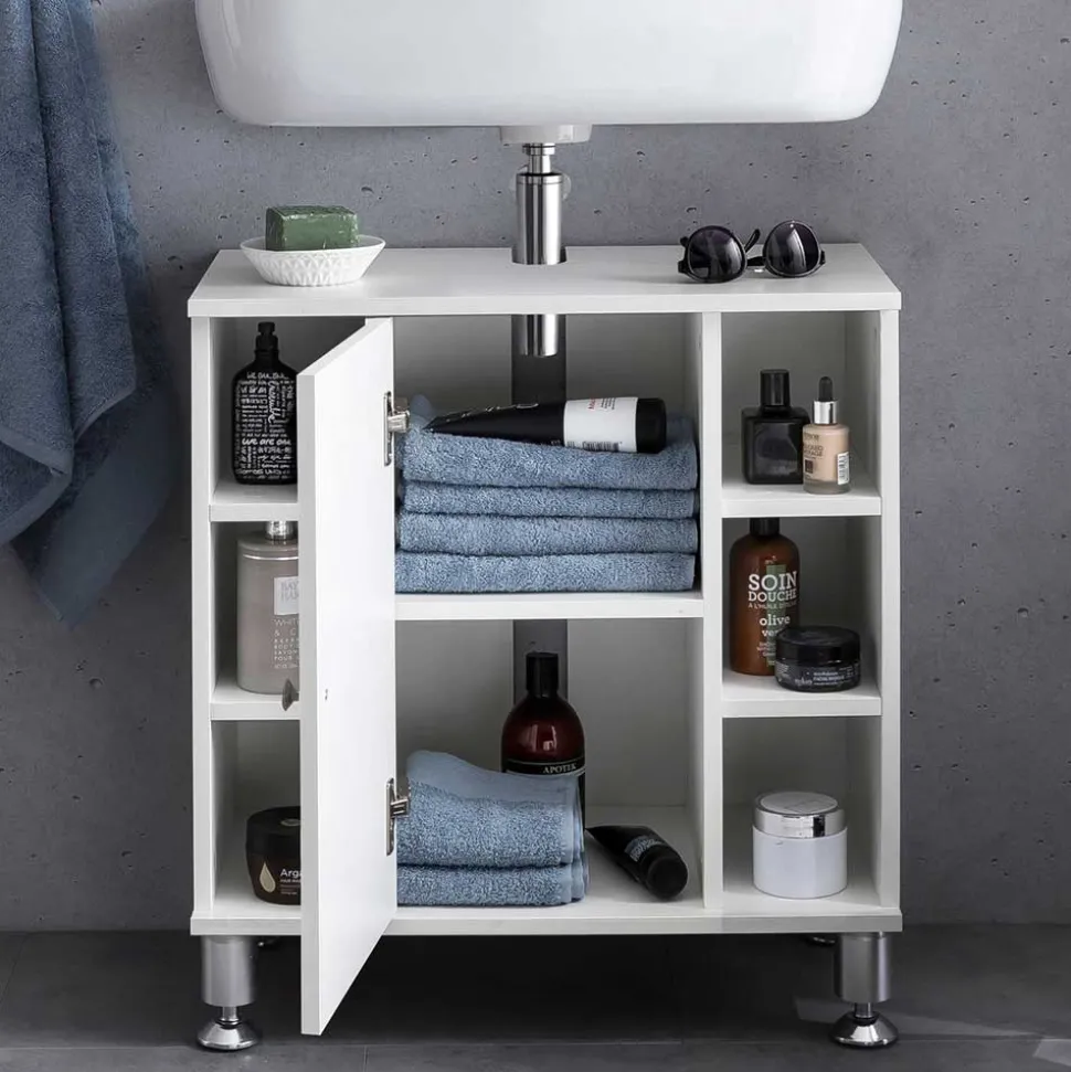 Bad Becken Unterschrank mit 6 Fächern - Duffy