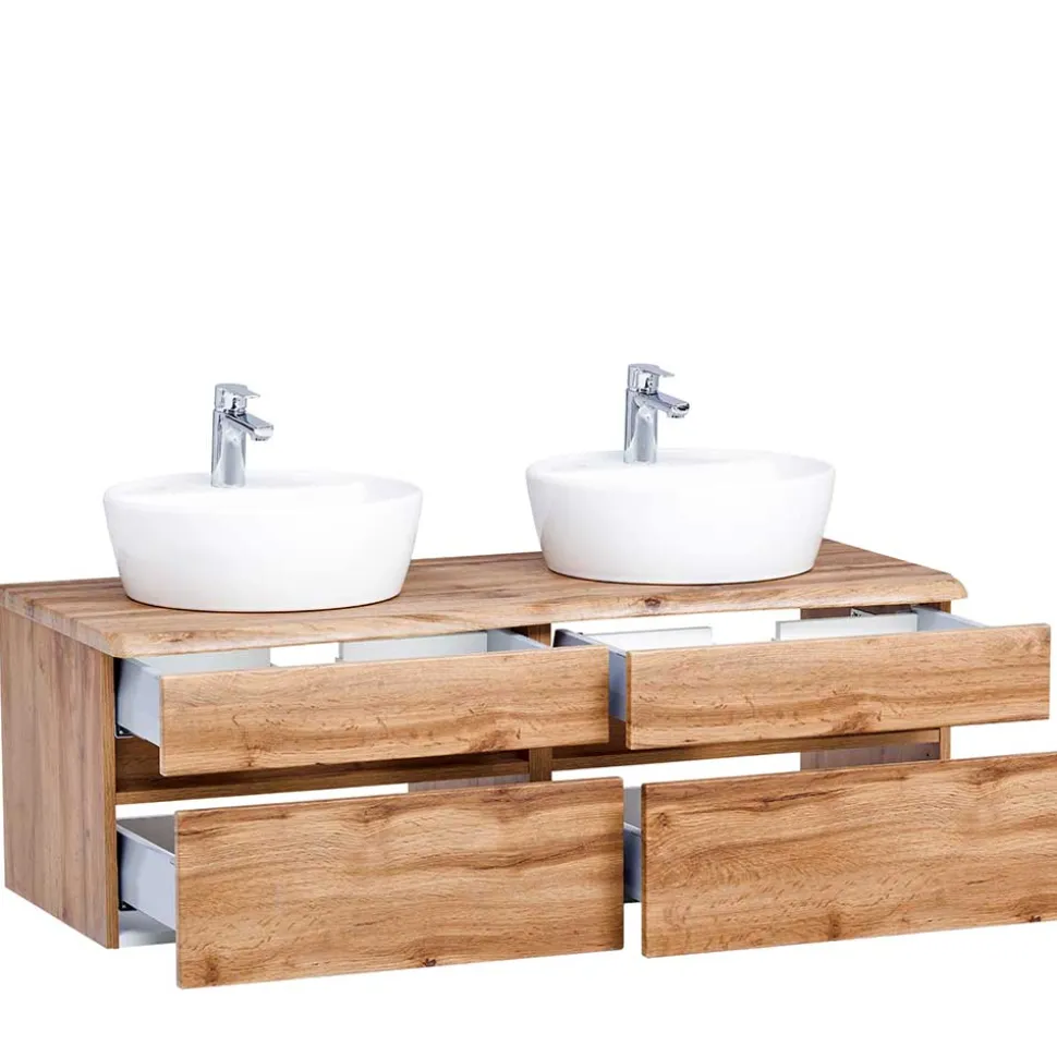 Bad Doppel-Waschplatz in Wildeiche Baumkante - Drumias