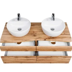 Bad Doppel-Waschplatz in Wildeiche Baumkante - Drumias