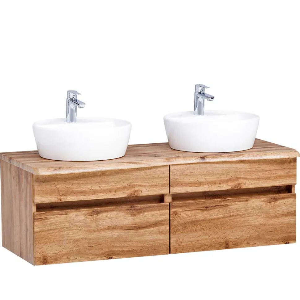 Bad Doppel-Waschplatz in Wildeiche Baumkante - Drumias