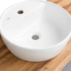 Bad Doppel-Waschplatz in Wildeiche Baumkante - Drumias