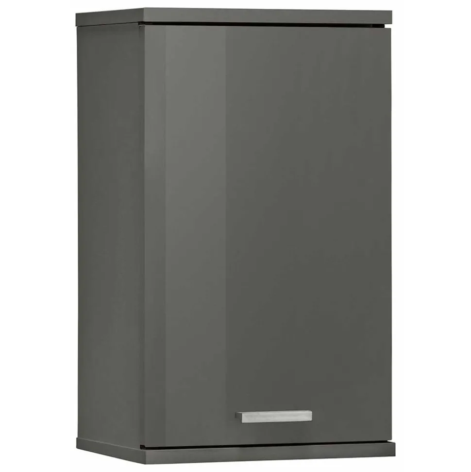 Bad Hängeschrank in Hochglanz Grau - Ulivia