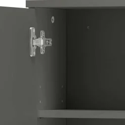 Bad Hängeschrank in Hochglanz Grau - Ulivia