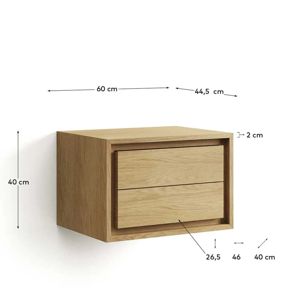 Bad Hänge-Waschtisch aus Massivholz Teak - Reddnas