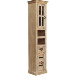 Bad Hochschrank aus Holz Grey Wash - Abid