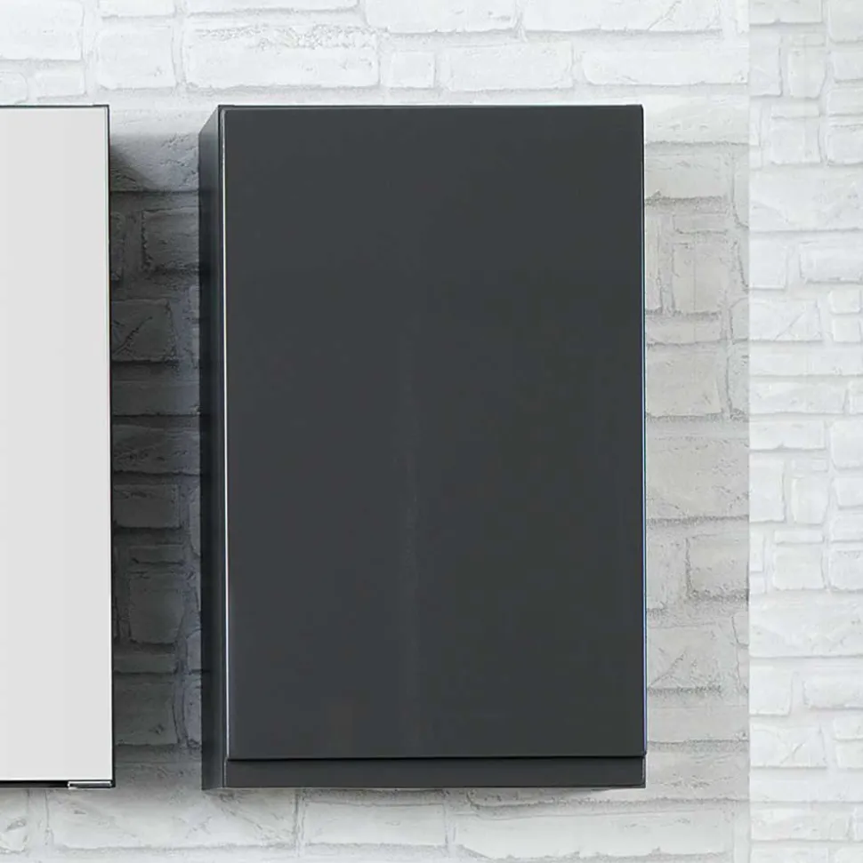 Bad Kombination Blaxin in Anthrazit Hochglanz (dreiteilig)