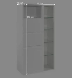 Bad Midischrank Concetada in Weiß Hochglanz