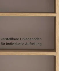 Bad Midischrank in Weiß Glas & Wildeiche - Vrendina