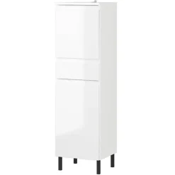 Bad Midischrank in Weiß Hochglanz - Loeesa