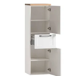 Bad Midischrank in Weiß mit Wildeiche - Gyatso