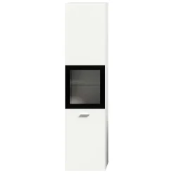 Bad Midischrank mit Glaseinsatz in Weiß - Harmone