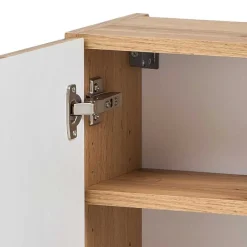 Bad Oberschrank in Hellgrau und Wildeiche - Trioto