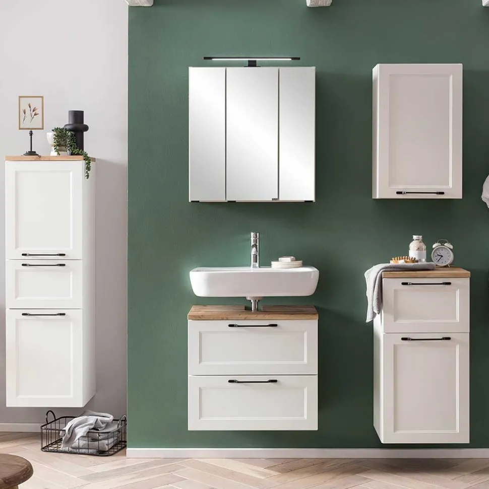 Bad Oberschrank in Weiß - Gyatso