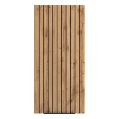 Bad Oberschrank in Wildeiche mit Schwarz - Crystoga