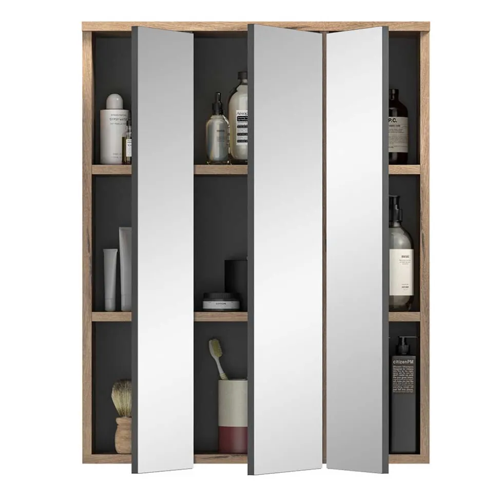 Bad Oberschrank mit Spiegeltüren 60 cm breit - Depart