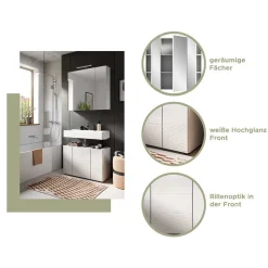 Bad Oberschrank mit Spiegeltüren 3-türig - Vitablos