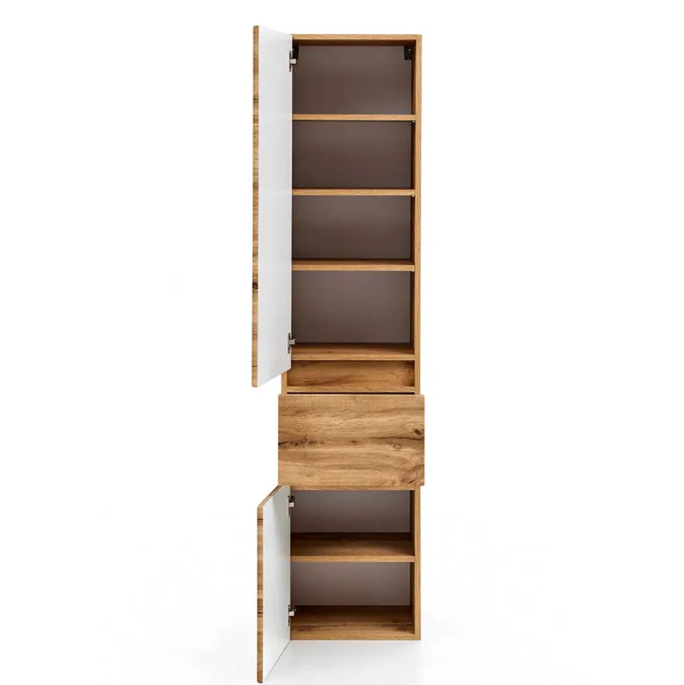 Bad Seitenschrank in Holz Optik Wildeiche - Iliam