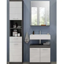Bad Spiegel & Beckenschrank & Hochschrank - Nancys (dreiteilig)