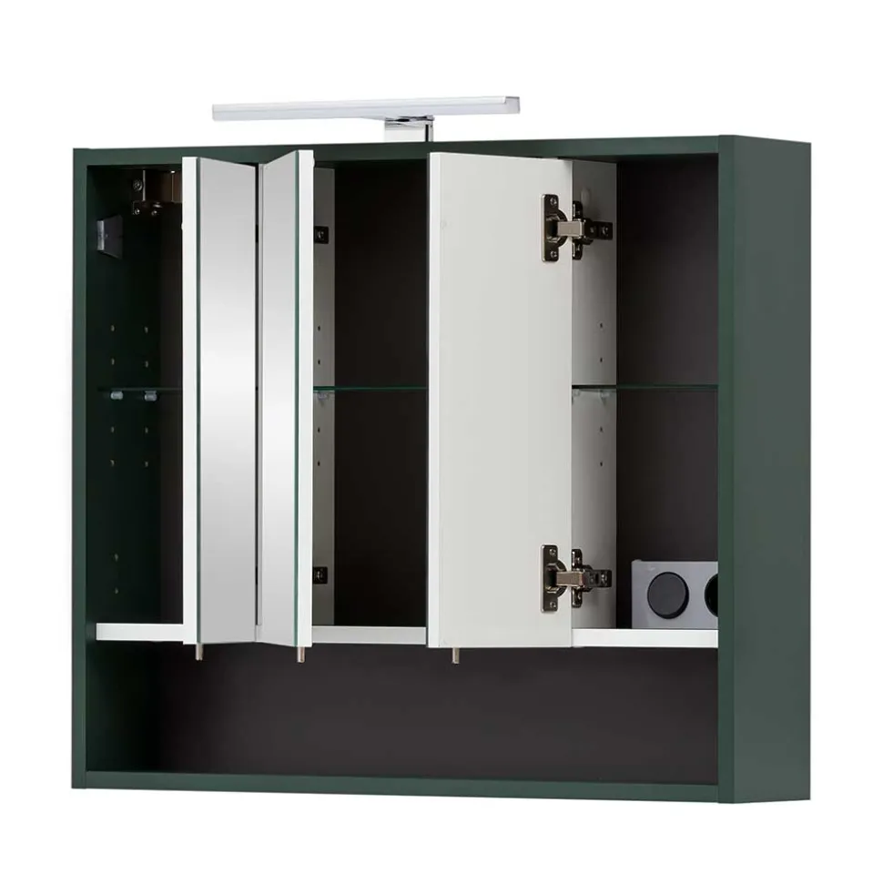 Bad Spiegelschrank in Dunkelgrün - Aqua