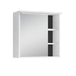 Bad Spiegelschrank in Weiß mit Schwarz - Envaton