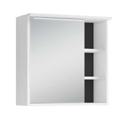 Bad Spiegelschrank in Weiß mit Schwarz - Envaton