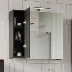 Bad Spiegelschrank mit LED 3-türig - Dolida