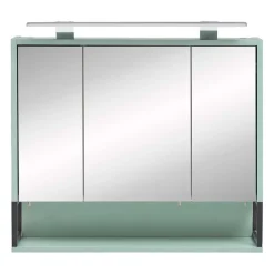 Bad 3-türiger Spiegelschrank in Mint Grün - Esdrus