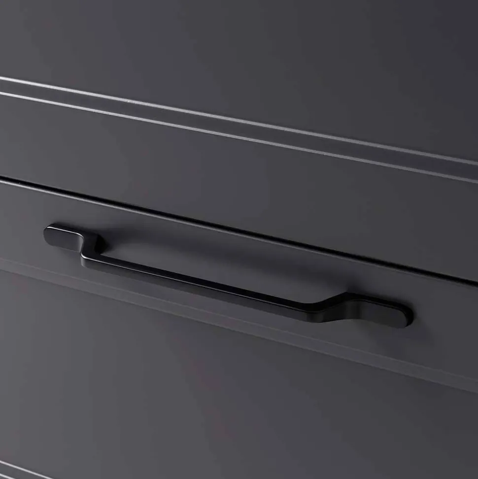 Bad Unterschrank in Dunkelgrau und Wildeiche - Novelya