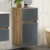 Bad Unterschrank in Grau Glas & Wildeiche - Anviletca