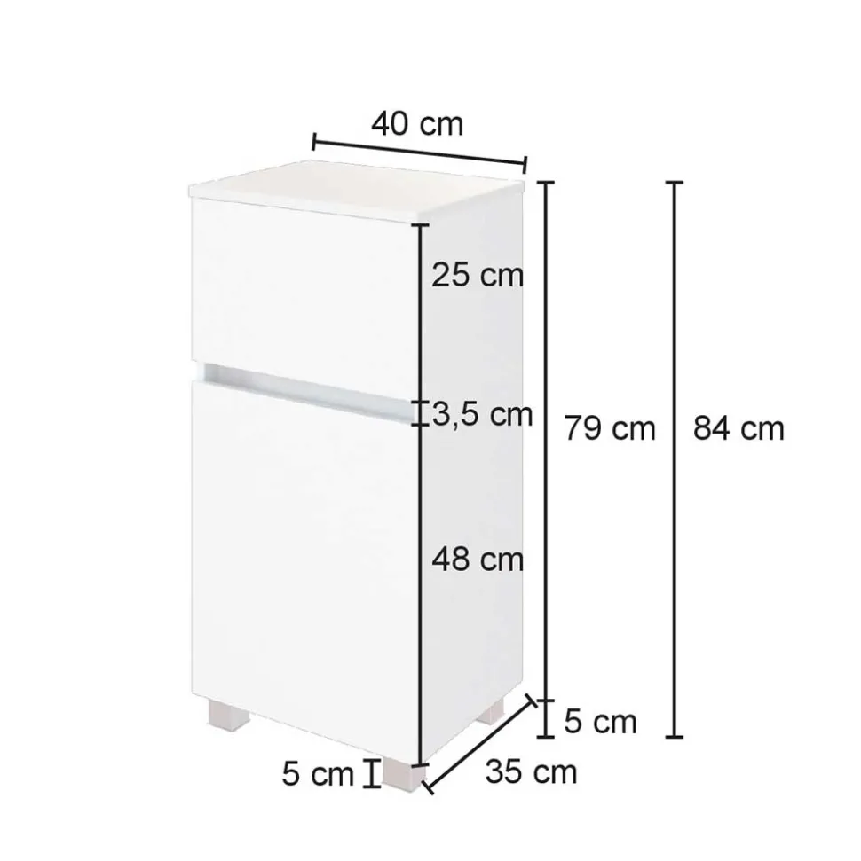 Bad Unterschrank in Grau Glas & Wildeiche - Anviletca