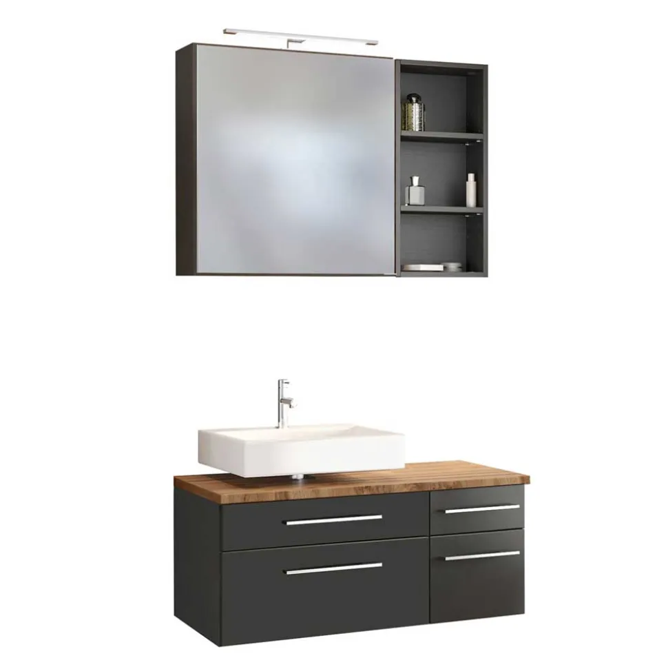 Bad Wandregal & Spiegelschrank - Estregos (dreiteilig)