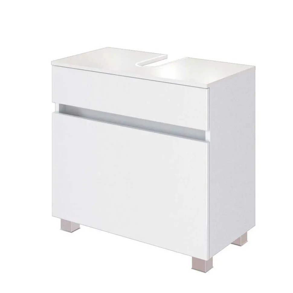 Bad Waschbecken Schrank in Weiß - Vandan