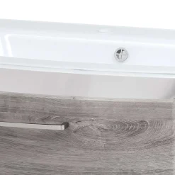 Bad Waschkonsole in grauer Eiche Optik - Svegaria