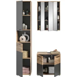 Bad Waschplatz mit Hochschrank Set - Depart (dreiteilig)
