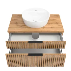 Bad Waschtisch & Midischrank Set - Crystoga (dreiteilig)